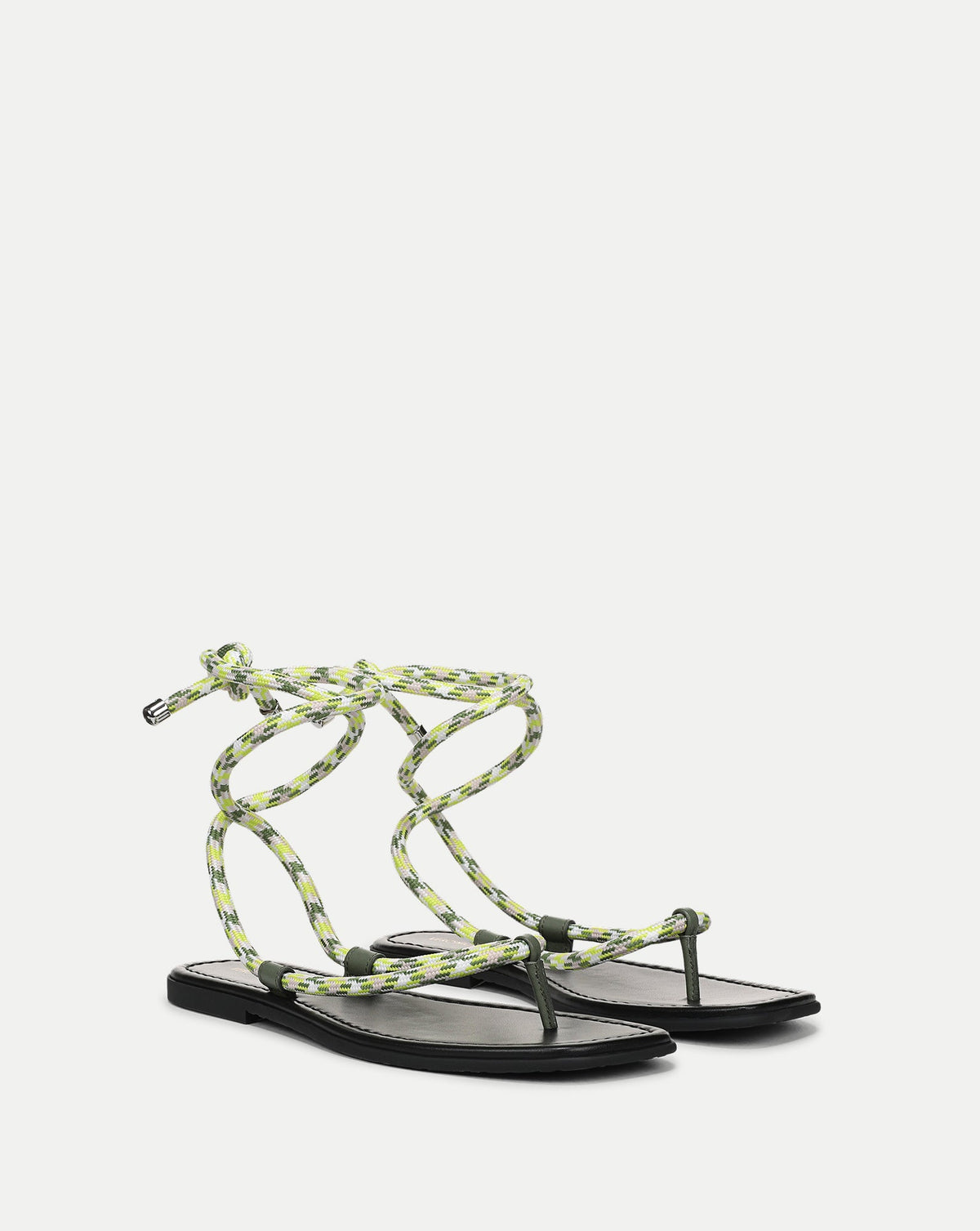 Veronica Beard | Carmina Wrap Sandal in Lime Multi Lime Multi