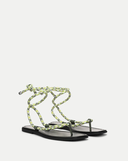 Veronica Beard | Carmina Wrap Sandal in Lime Multi Lime Multi