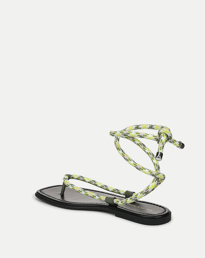 Veronica Beard | Carmina Wrap Sandal in Lime Multi Lime Multi