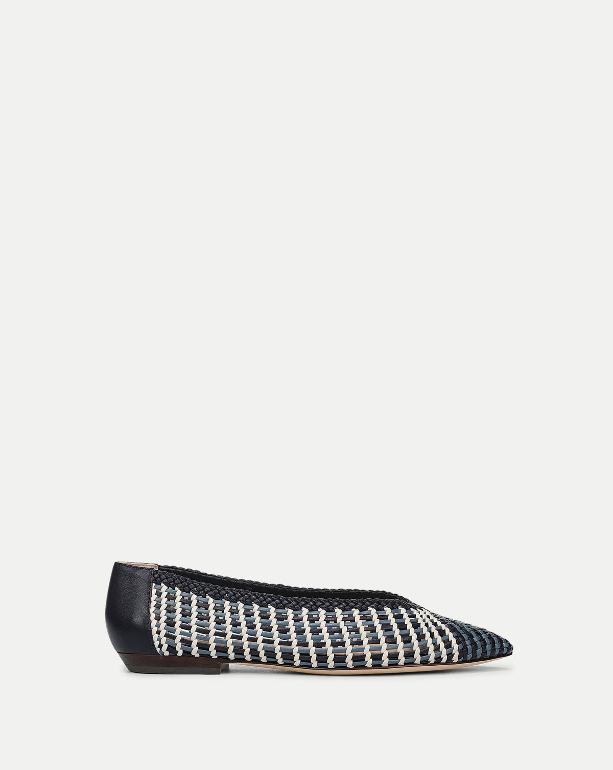 Veronica Beard | Bancroft Woven Leather Flat in Blue Multi Blue Multi