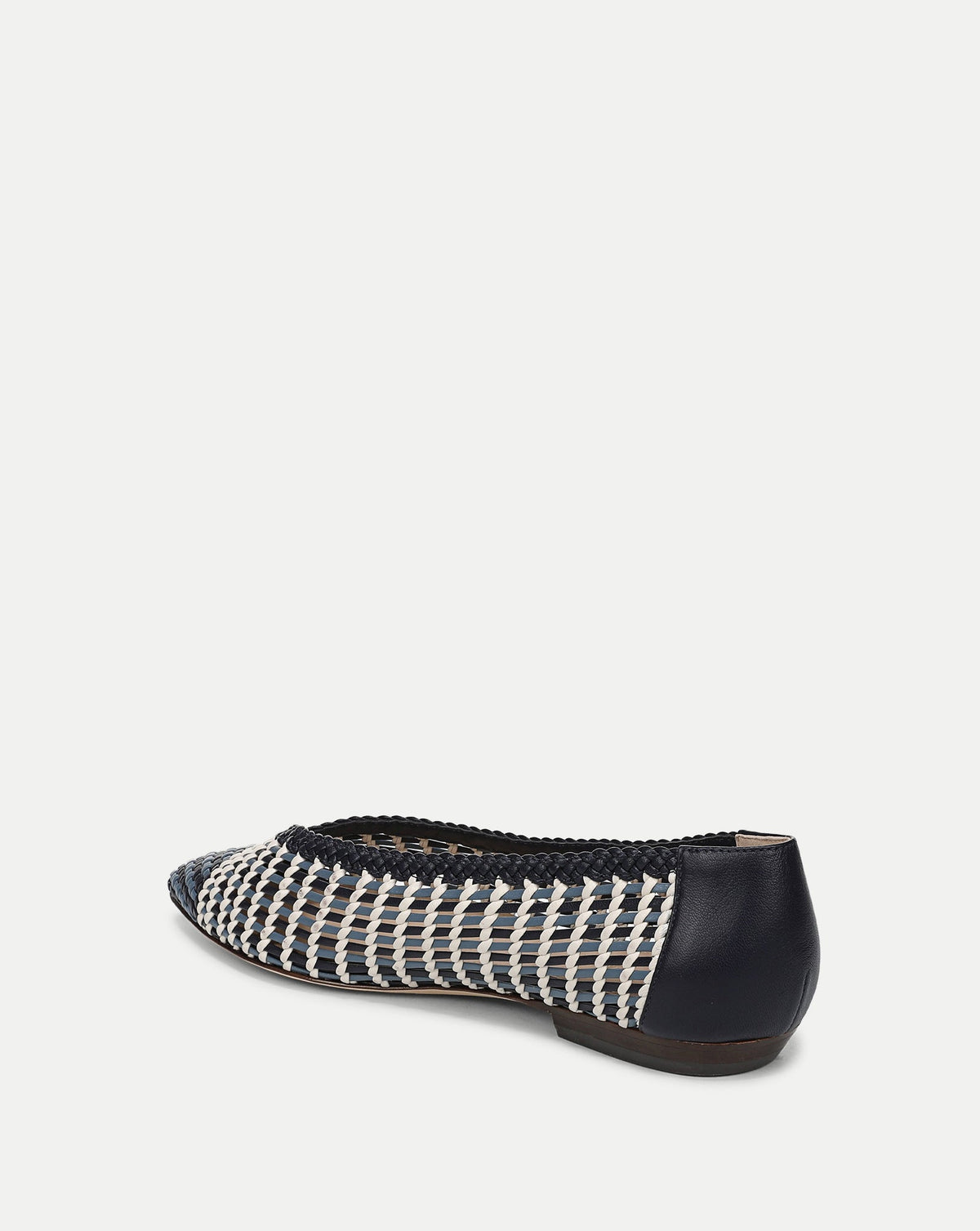 Veronica Beard | Bancroft Woven Leather Flat in Blue Multi Blue Multi
