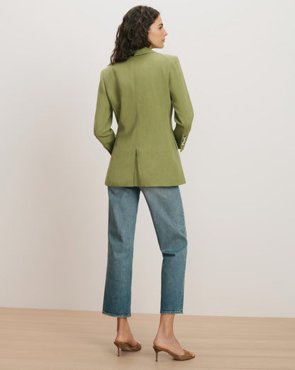 Veronica Beard | McGowan Single-Breasted Dickey Jacket in Cactus Cactus