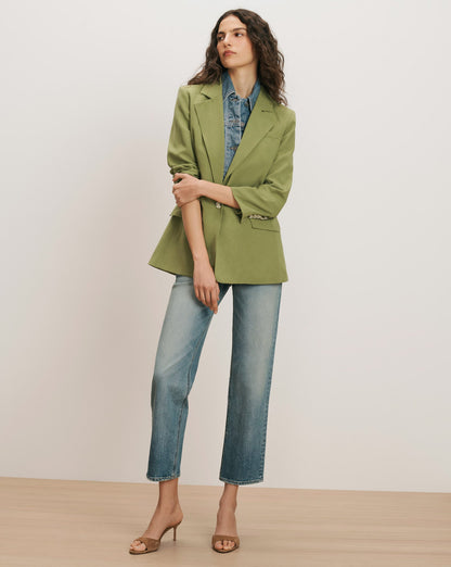 Veronica Beard | McGowan Single-Breasted Dickey Jacket in Cactus Cactus