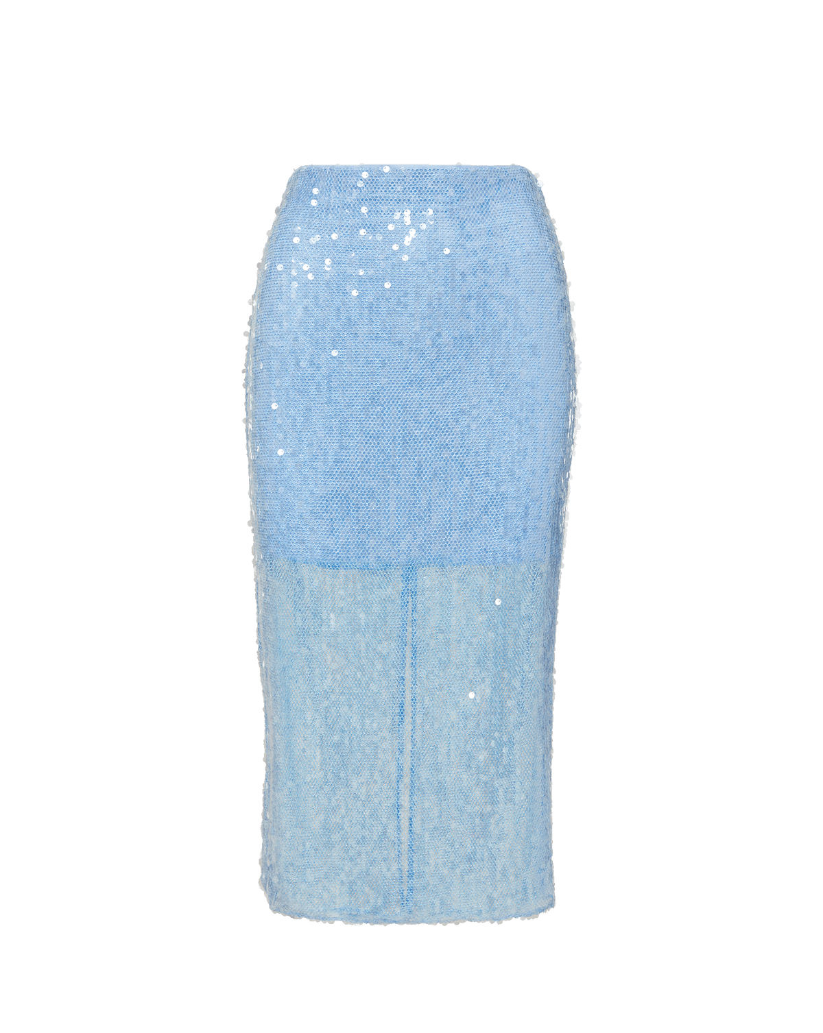 Veronica Beard | Allora Sheer Sequin Midi Skirt in Blue Jay Blue Jay
