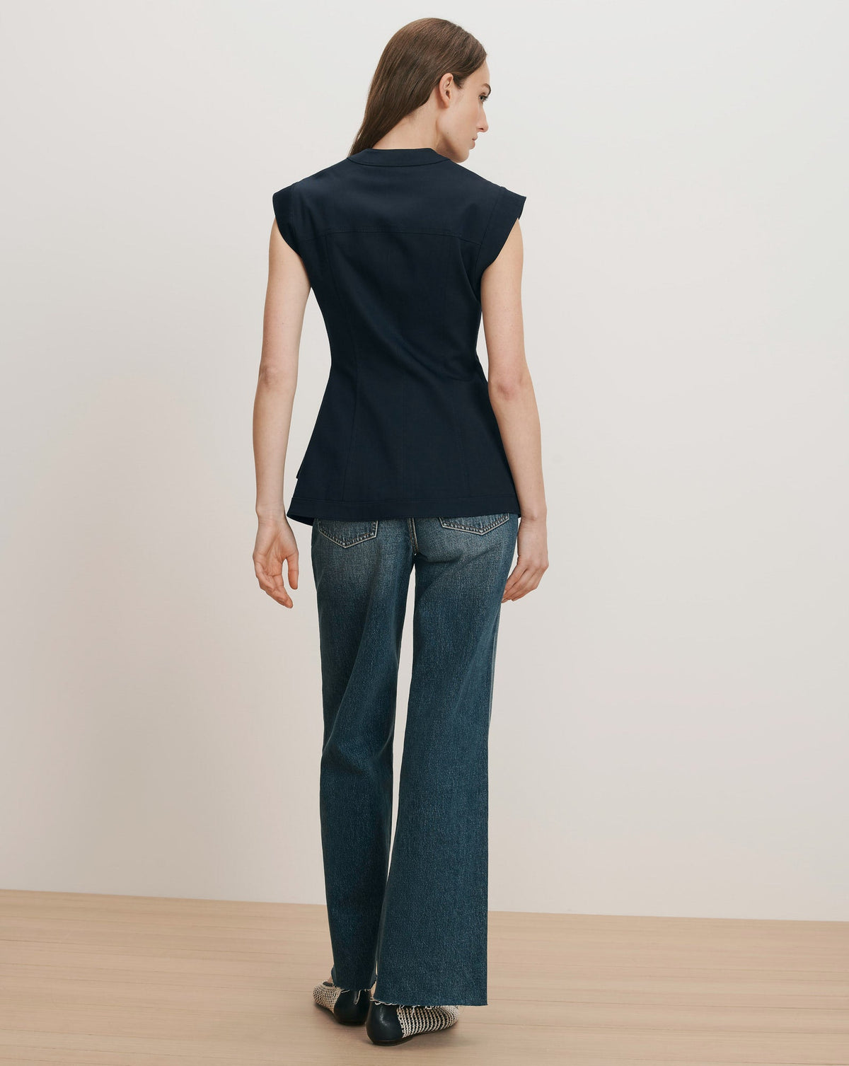 Veronica Beard | Pendle Tailored Vest in Navy Navy