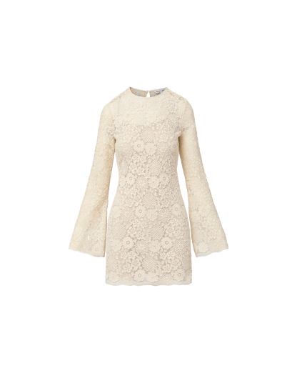 Veronica Beard | Teresia Lace Mini Dress in Dove Dove White