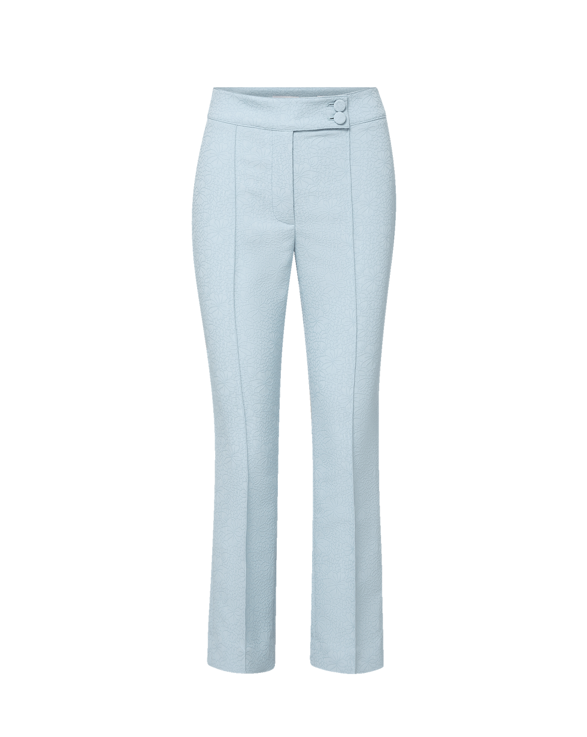 Veronica Beard | Dell Jacquard Slim-Leg Pant in Blue Stream Blue Stream
