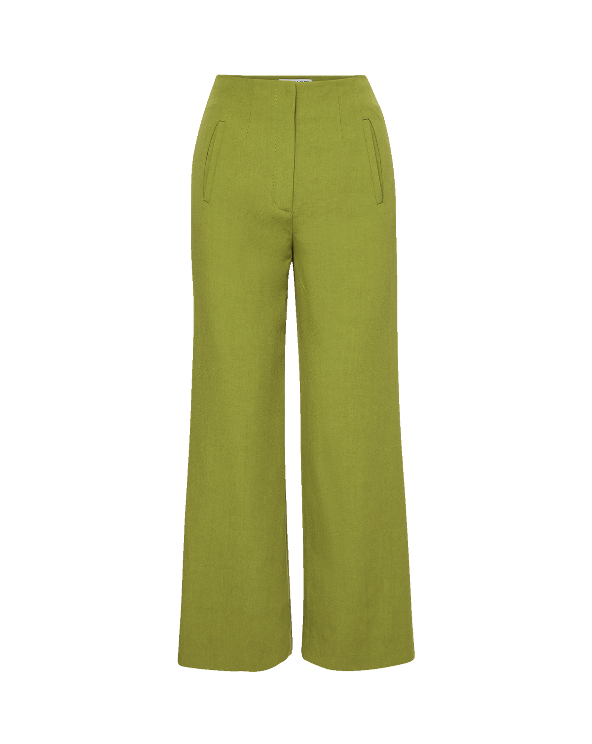Veronica Beard | Dova Wide-Leg Linen Pant in Cactus Cactus