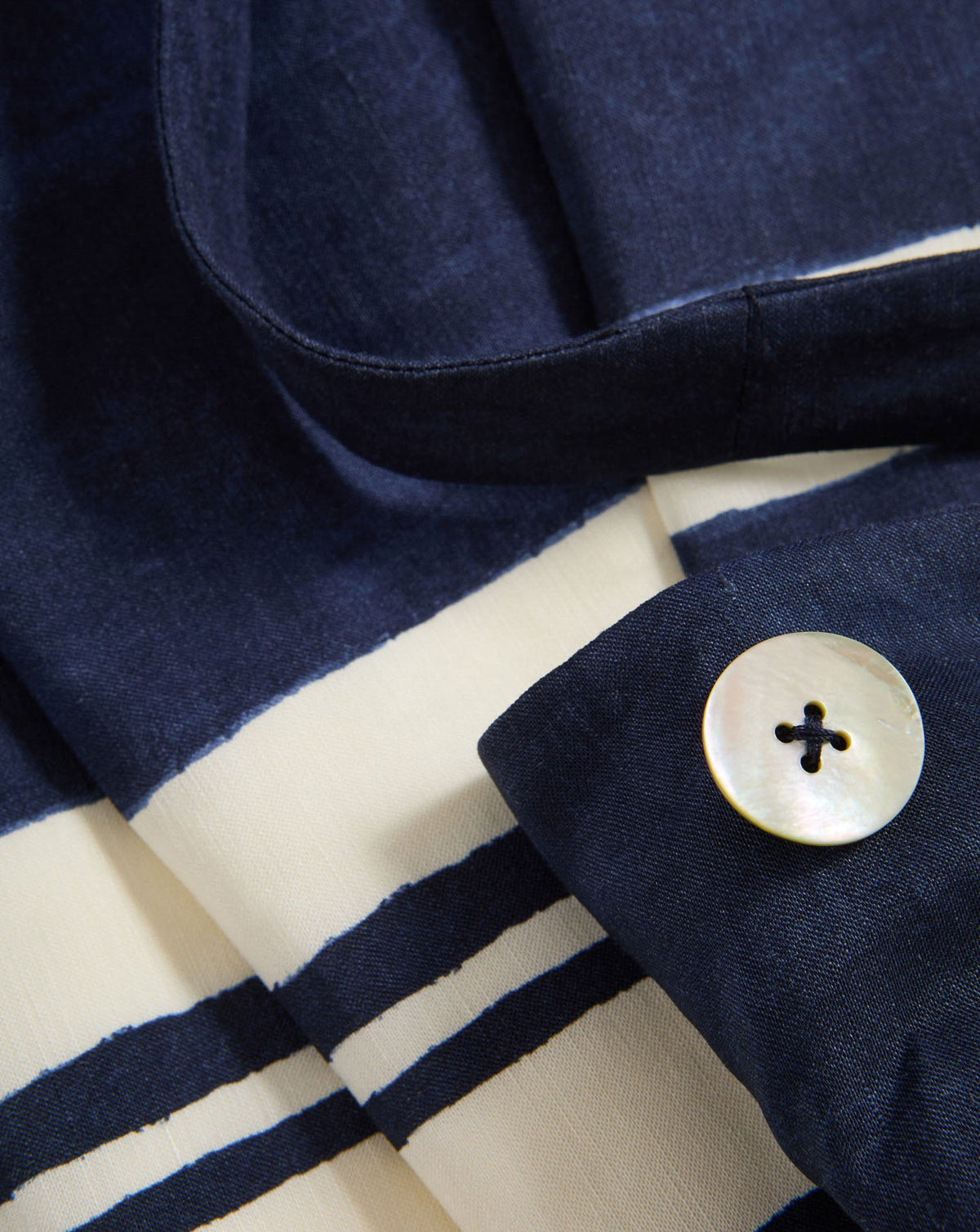 Veronica Beard | Ella Striped Midi Dress in Navy & Dove Stripes Navy/Dove White
