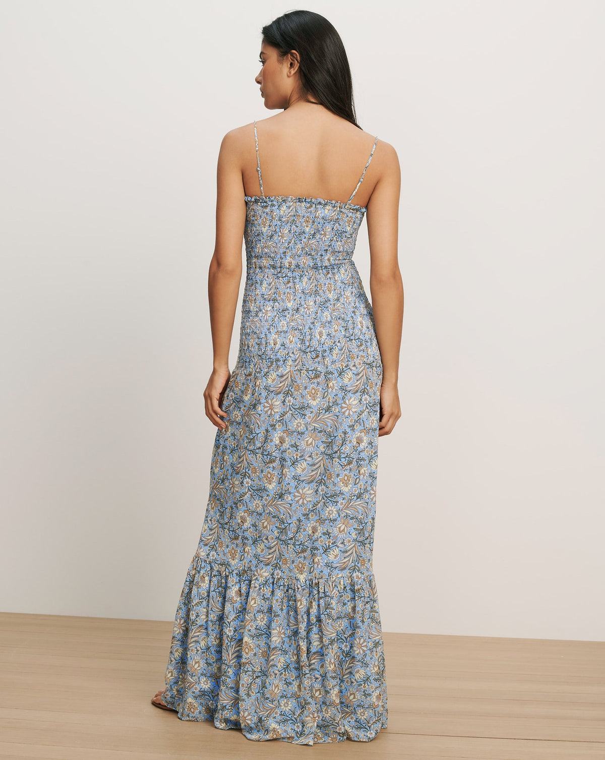 Veronica Beard | Clem Floral Maxi Dress in Blue Jay Multi Blue Jay Multi