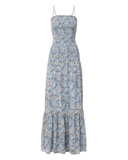 Veronica Beard | Clem Floral Maxi Dress in Blue Jay Multi Blue Jay Multi