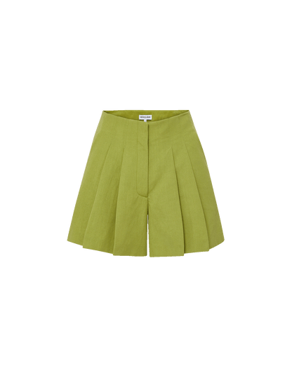 Veronica Beard | Gables Pleated Short in Cactus Cactus