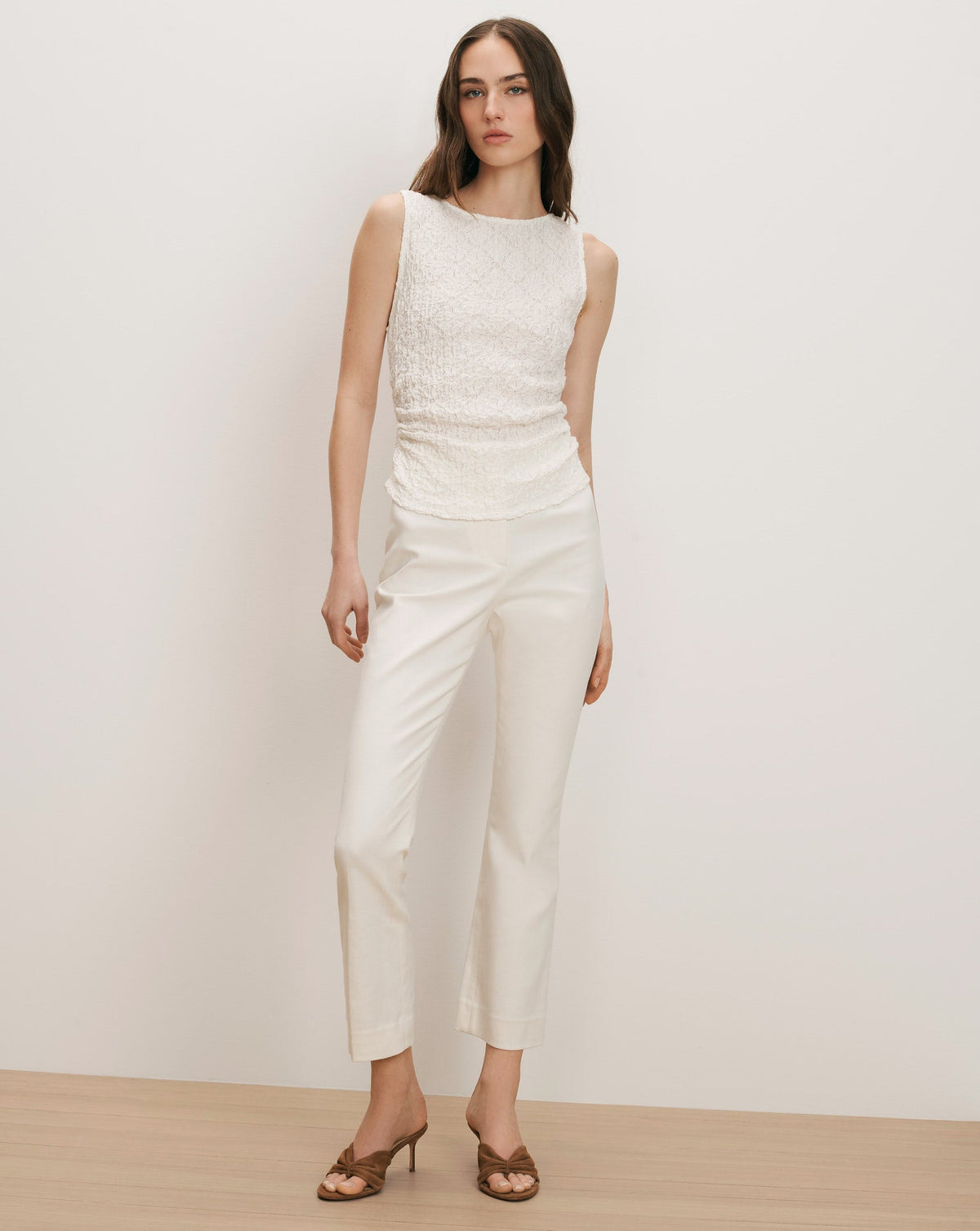 Veronica Beard | Althea Kick-Flare Pant in Dove White Dove White