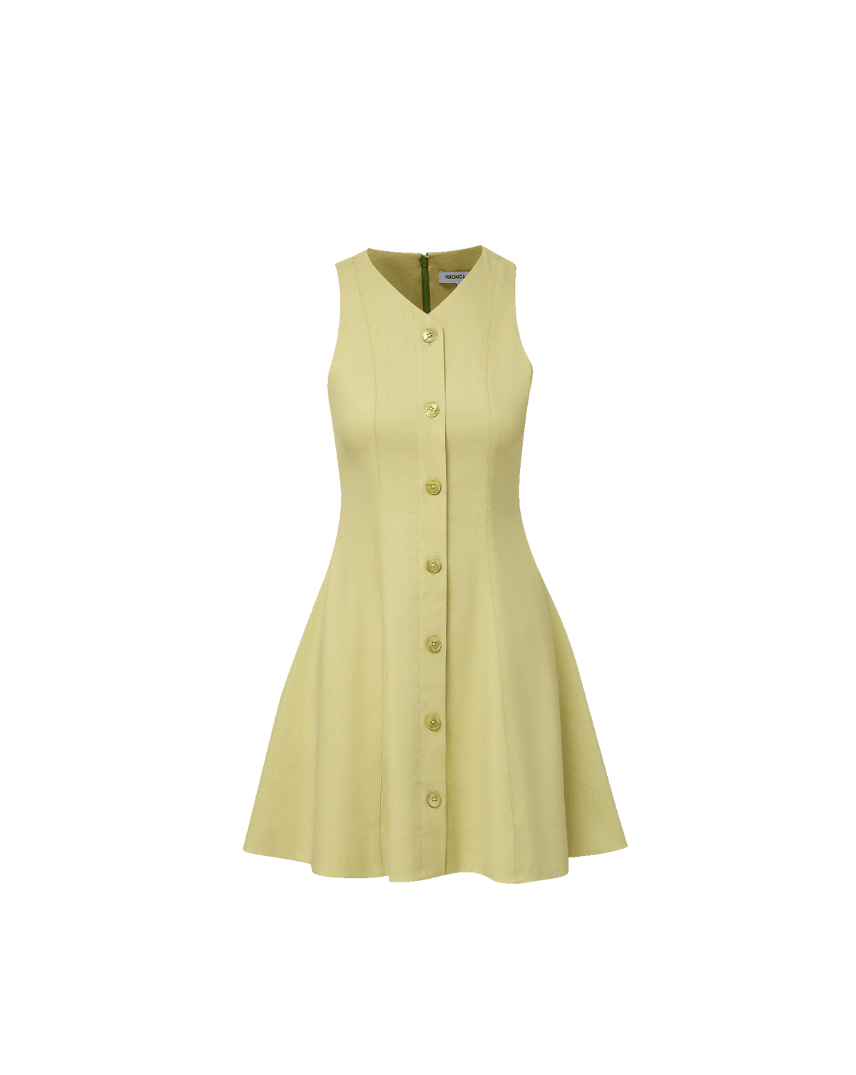 Veronica Beard | Steiner Button-Down Mini Dress in Pistachio Pistachio