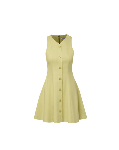 Veronica Beard | Steiner Button-Down Mini Dress in Pistachio Pistachio