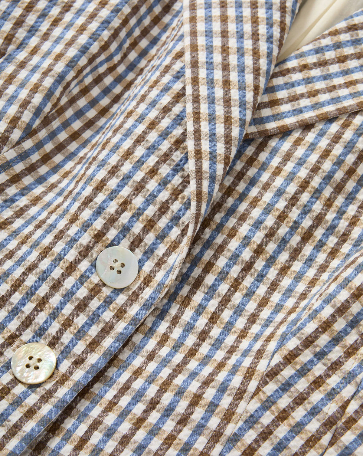 Veronica Beard | Costa Gingham Vest in Acorn Multi Acorn Multi