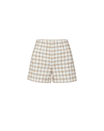 Veronica Beard | Jazmin Tweed Short in Ecru Multi Ecru Multi
