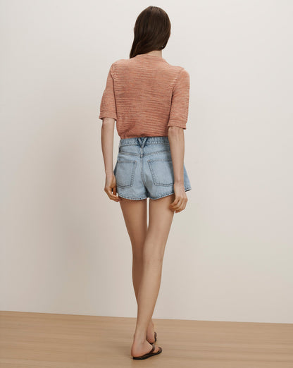 Veronica Beard | Shana Cardigan in Muted Coral Clay Muted Clay