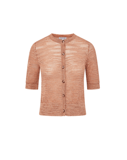 Veronica Beard | Shana Cardigan in Muted Coral Clay Muted Clay