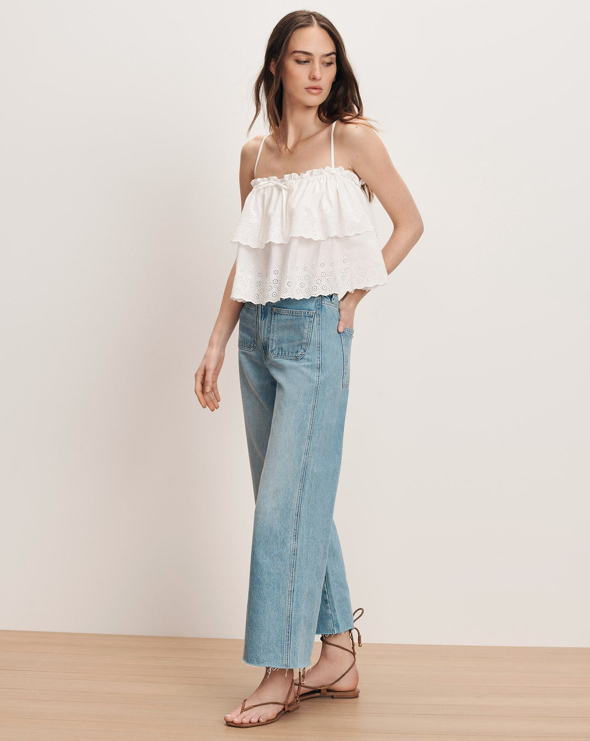 Veronica Beard | Oseanna Eyelet Camisole in White White