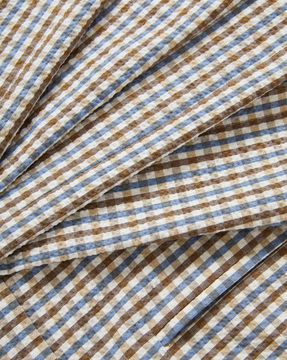 Veronica Beard | Arte Kick-Flare Pant in Blue & Brown Gingham Acorn Multi Acorn Multi