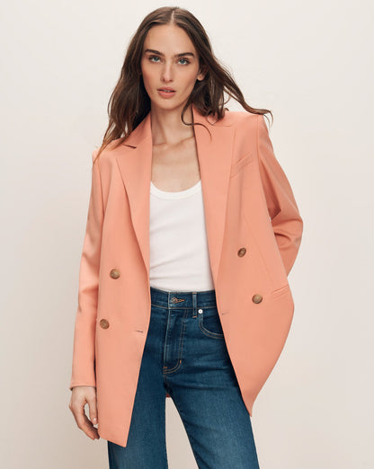 Veronica Beard | Fairchild Dickey Jacket in Coral Muted Clay Muted Clay