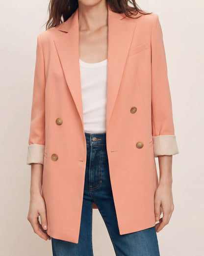 Veronica Beard | Fairchild Dickey Jacket in Coral Muted Clay Muted Clay