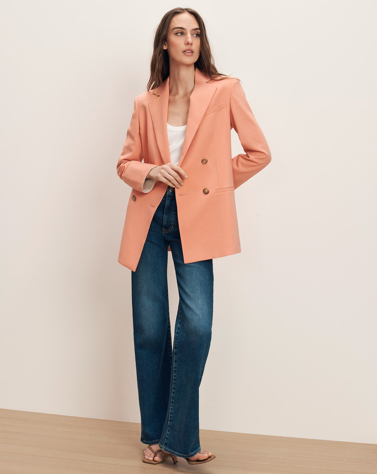 Veronica Beard | Fairchild Dickey Jacket in Coral Muted Clay Muted Clay