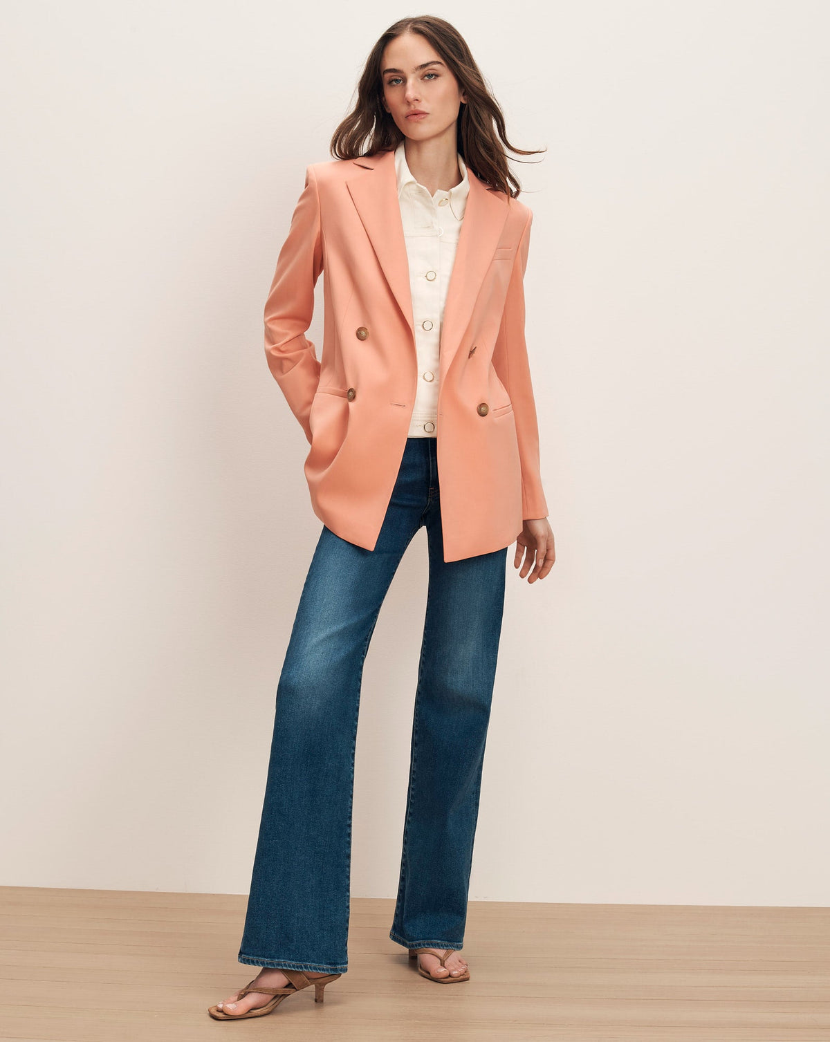 Veronica Beard | Fairchild Dickey Jacket in Coral Muted Clay Muted Clay