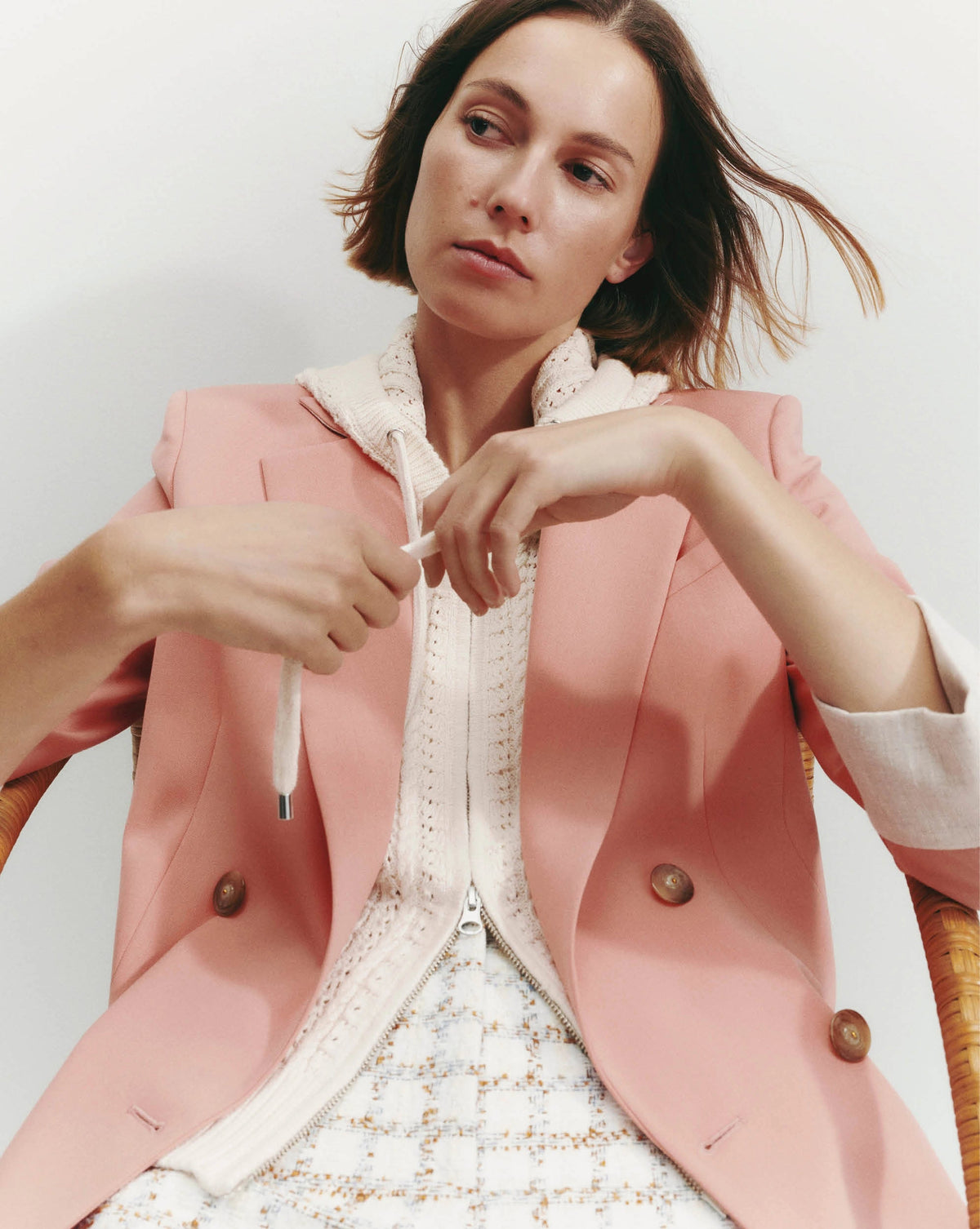 Veronica Beard | Fairchild Dickey Jacket in Coral Muted Clay Muted Clay