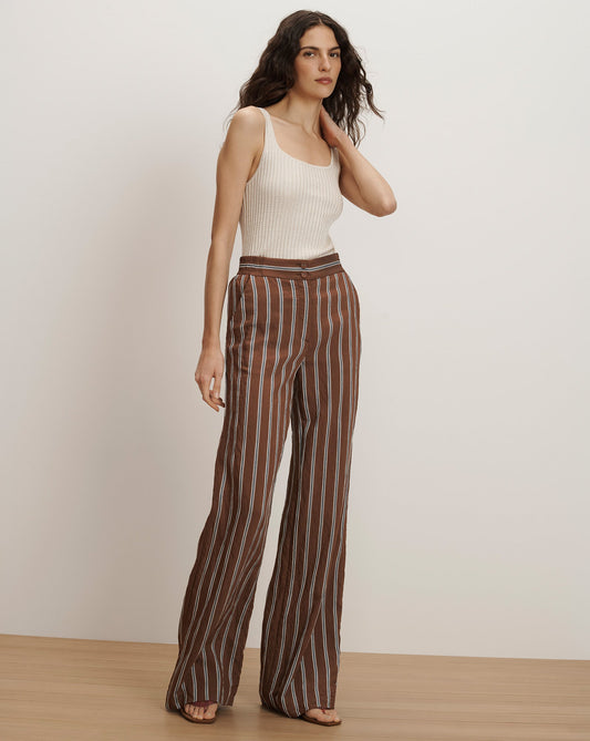 Veronica Beard | Carraway Wide-Leg Pant in Dark Mocha Dark Mocha