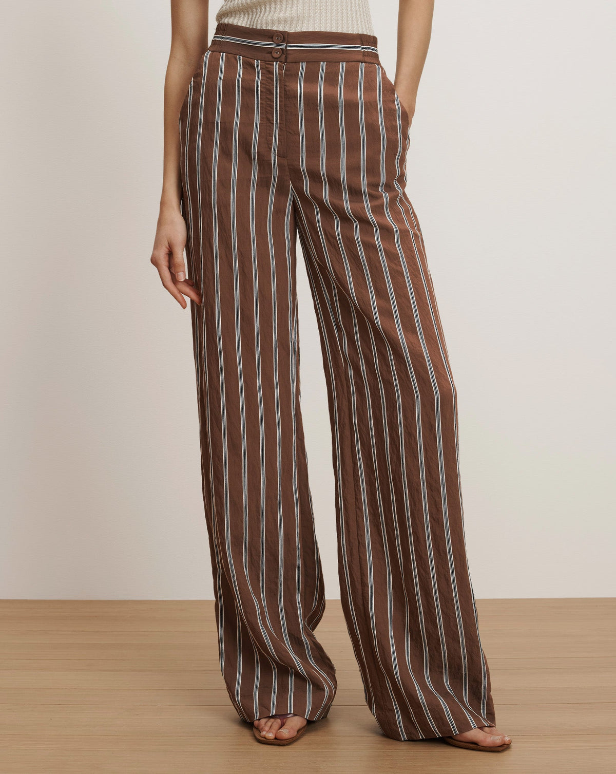 Veronica Beard | Carraway Wide-Leg Pant in Dark Mocha Dark Mocha