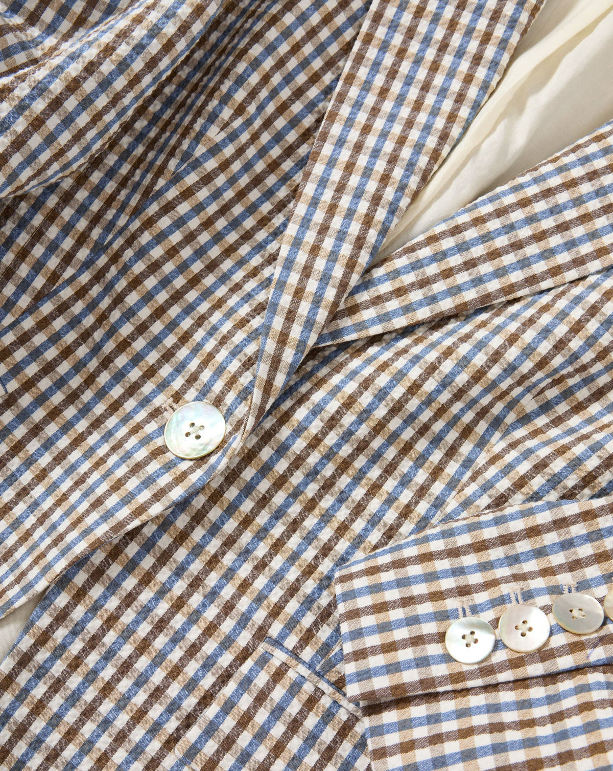 Veronica Beard | Clayton Gingham Dickey Jacket in Acorn Multi Acorn Multi