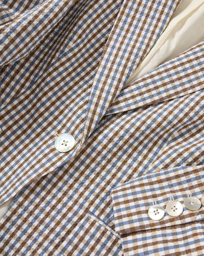 Veronica Beard | Clayton Gingham Dickey Jacket in Acorn Multi Acorn Multi
