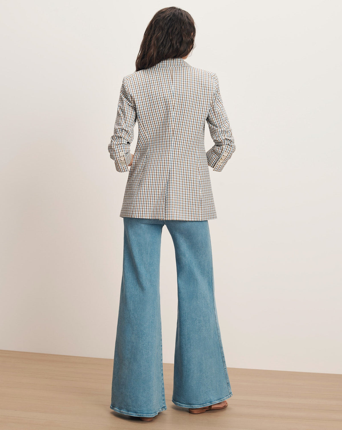 Veronica Beard | Clayton Gingham Dickey Jacket in Acorn Multi Acorn Multi