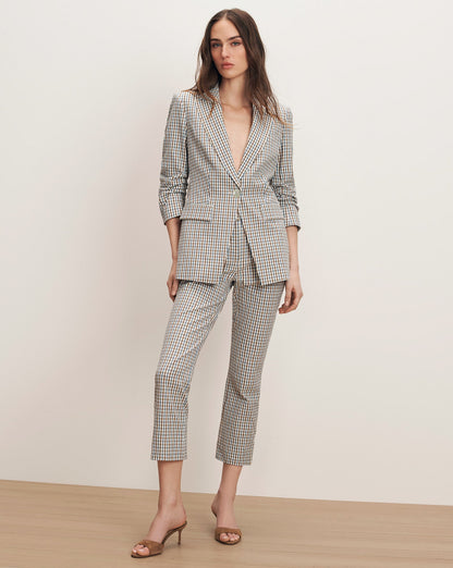 Veronica Beard | Clayton Gingham Dickey Jacket in Acorn Multi Acorn Multi