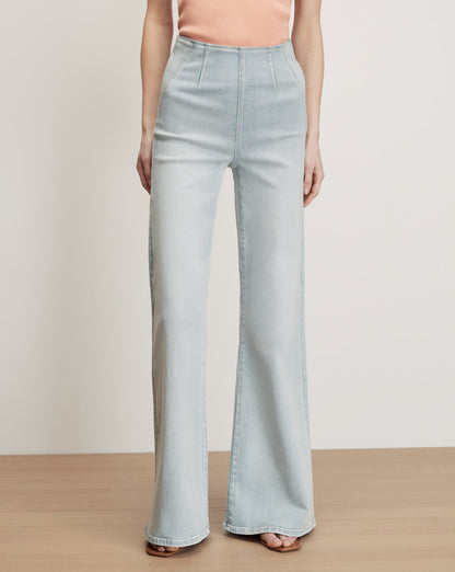 Veronica Beard | Joplin Off-Duty Flare Jean in Light Blue Pale Stone Pale Stone