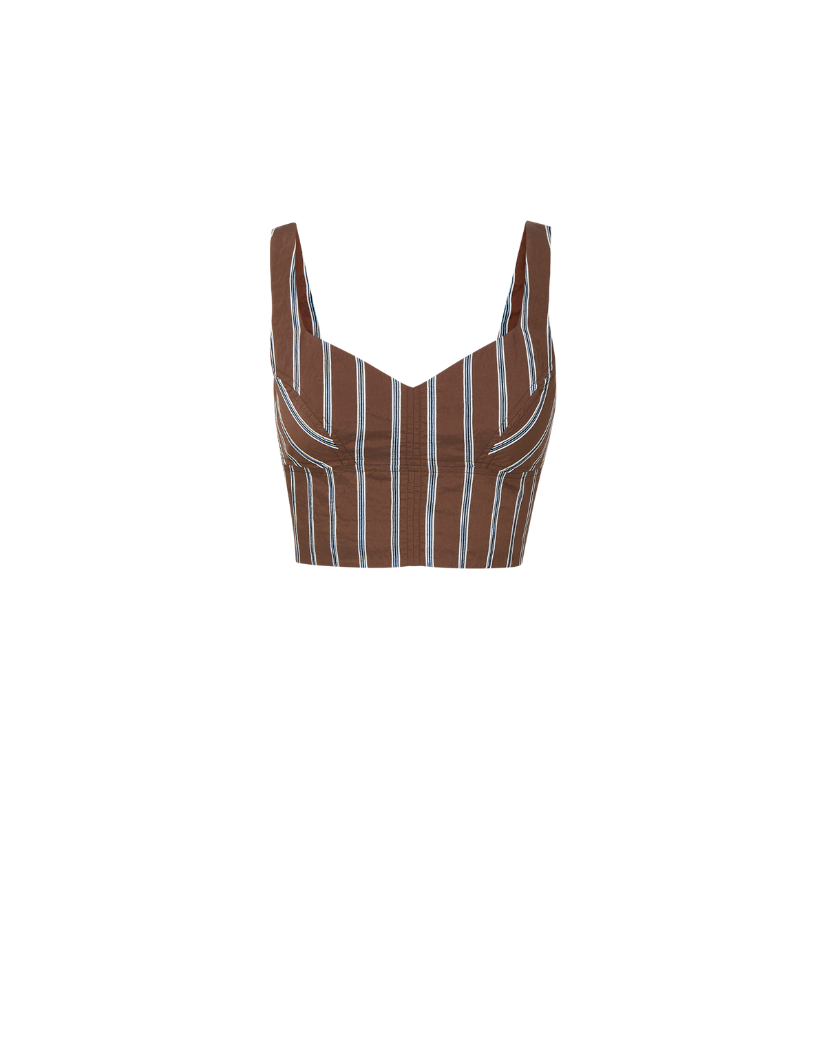 Veronica Beard | Vonette Cropped Tank Top in Dark Mocha Dark Mocha