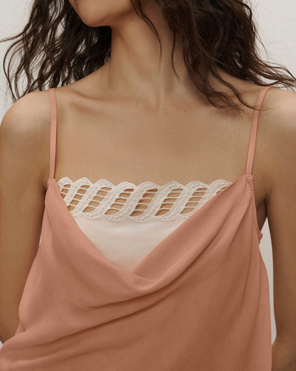 Veronica Beard | Lumora Silk-Blend Camisole in Light Coral Clay Light Clay