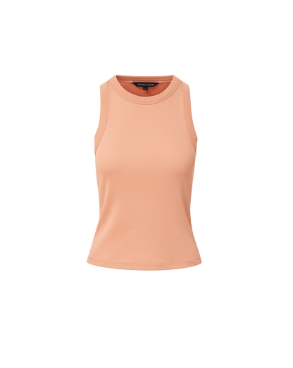 Veronica Beard | Jordyn Cropped Tank Top in Coral Muted Clay Muted Clay
