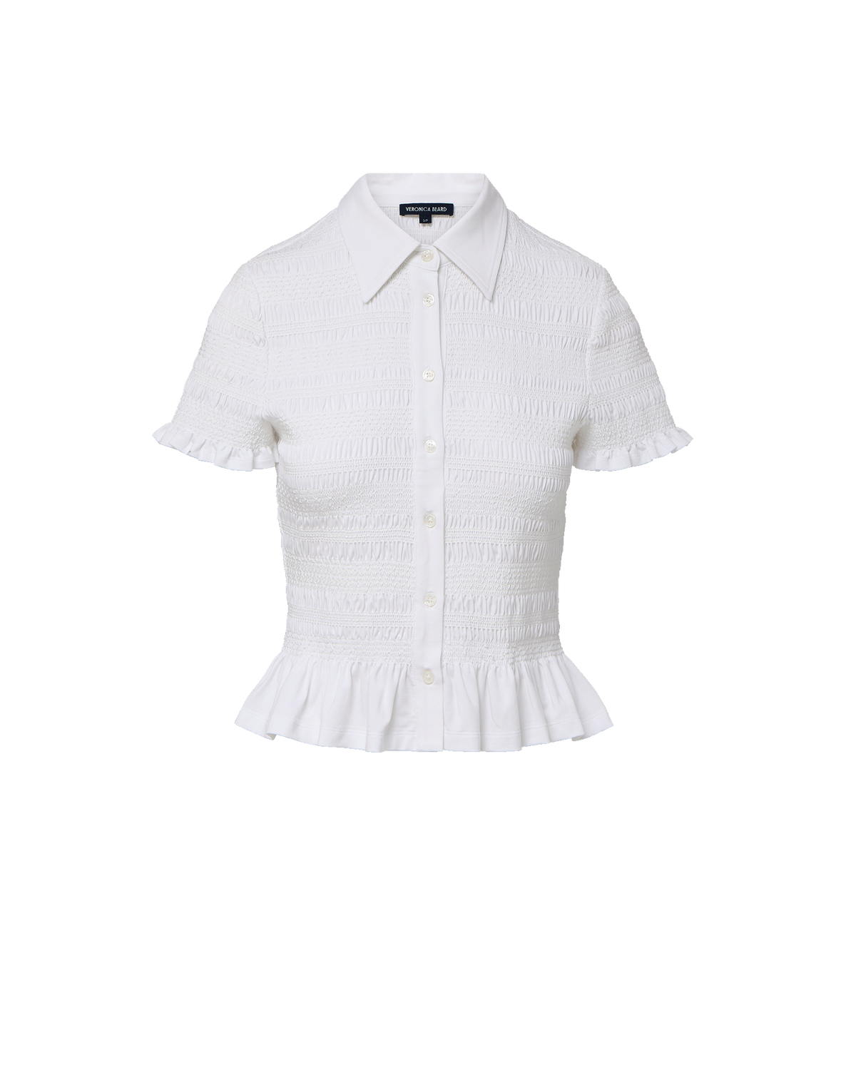 Veronica Beard | Ellisandra Smocked Top in White White
