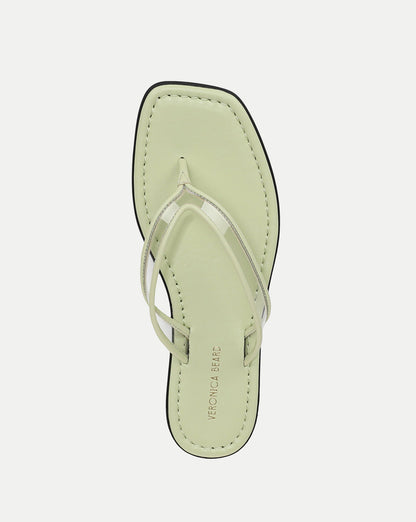 Veronica Beard | Clea Jelly Flip-Flop Sandal in Clear & Light Green Pistachio Clear/Light Pistachio