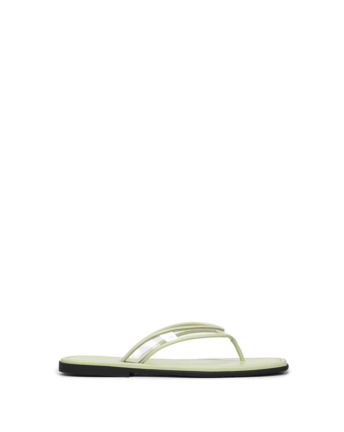 Veronica Beard | Clea Jelly Flip-Flop Sandal in Clear & Light Green Pistachio Clear/Light Pistachio