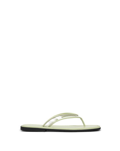 Veronica Beard | Clea Jelly Flip-Flop Sandal in Clear & Light Green Pistachio Clear/Light Pistachio