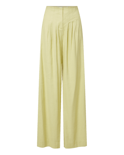 Veronica Beard | Hoyt Wide-Leg Pleated Pant in Pistachio Pistachio