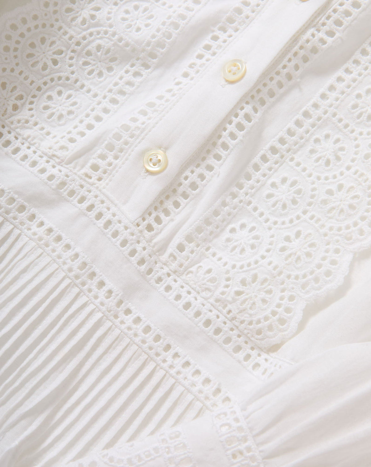 Veronica Beard | Marguerite Eyelet Mini Dress in White White