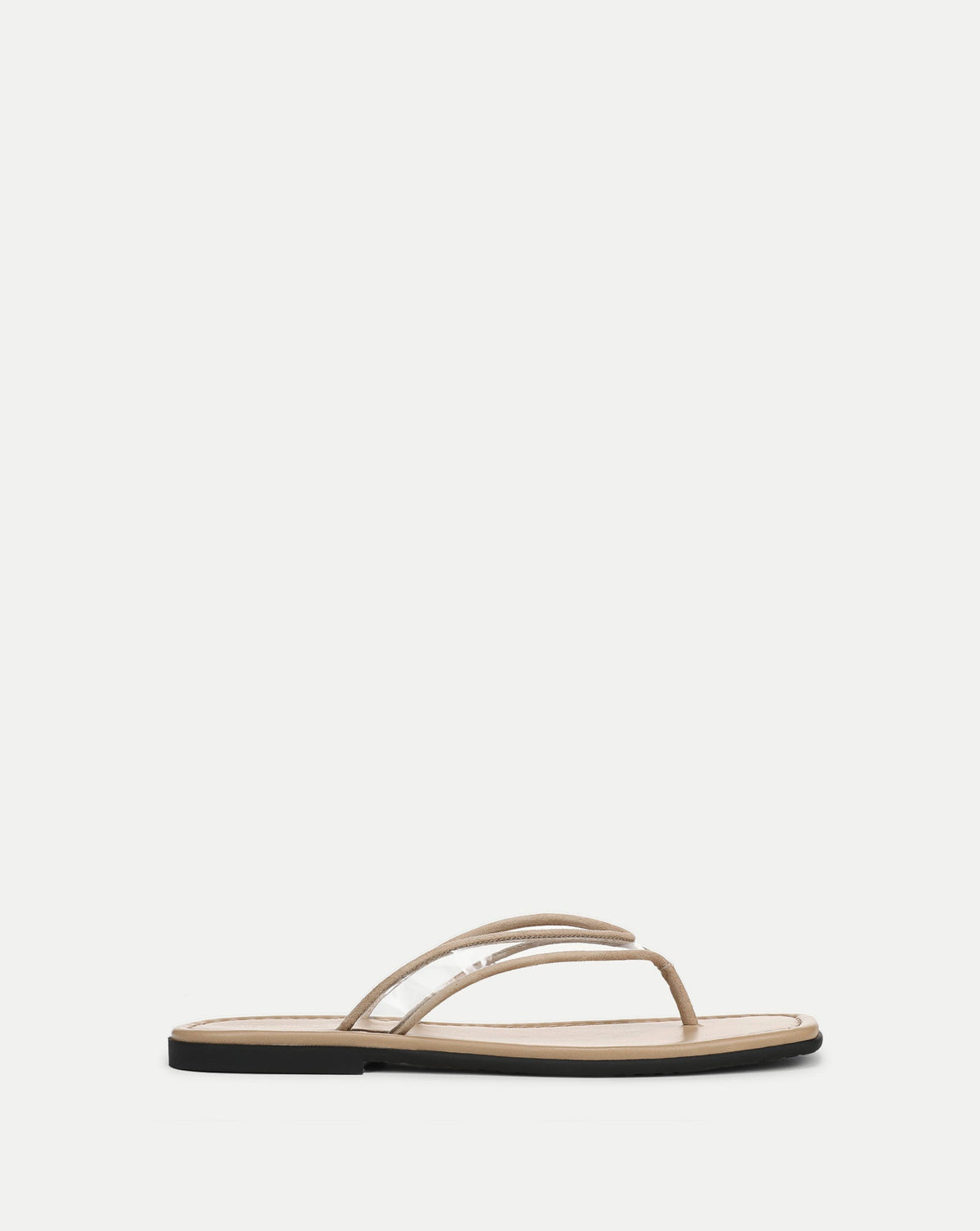 Veronica Beard | Clea Jelly Flip-Flop Sandal in Sand & Clear Sand/Clear