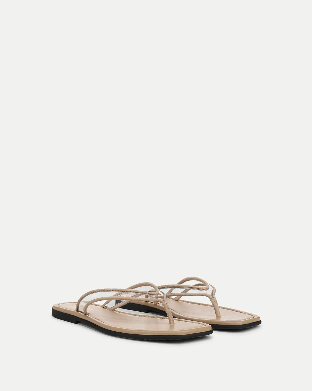 Veronica Beard | Clea Jelly Flip-Flop Sandal in Sand & Clear Sand/Clear