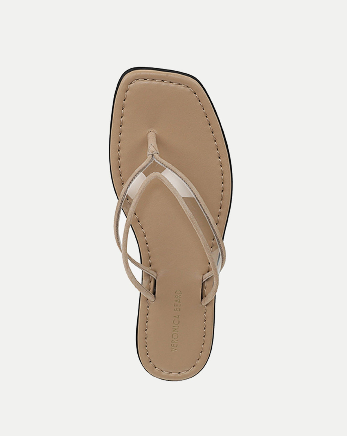 Veronica Beard | Clea Jelly Flip-Flop Sandal in Sand & Clear Sand/Clear