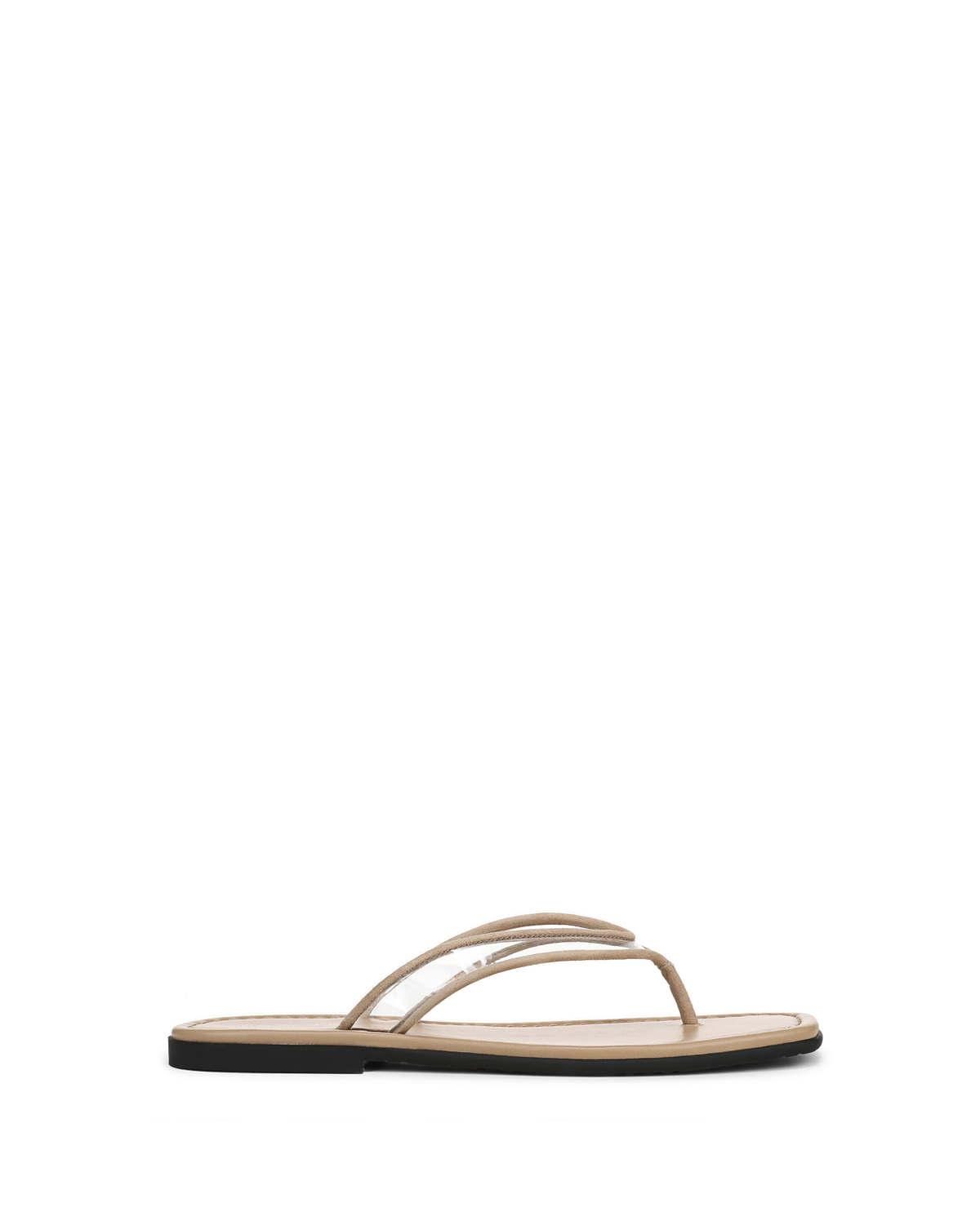 Veronica Beard | Clea Jelly Flip-Flop Sandal in Sand & Clear Sand/Clear